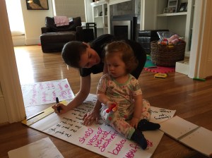 Hadley helping Jane brainstorm blog names