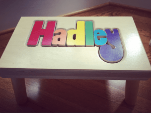 Hadley's step stool was inspiration for this challenge. 